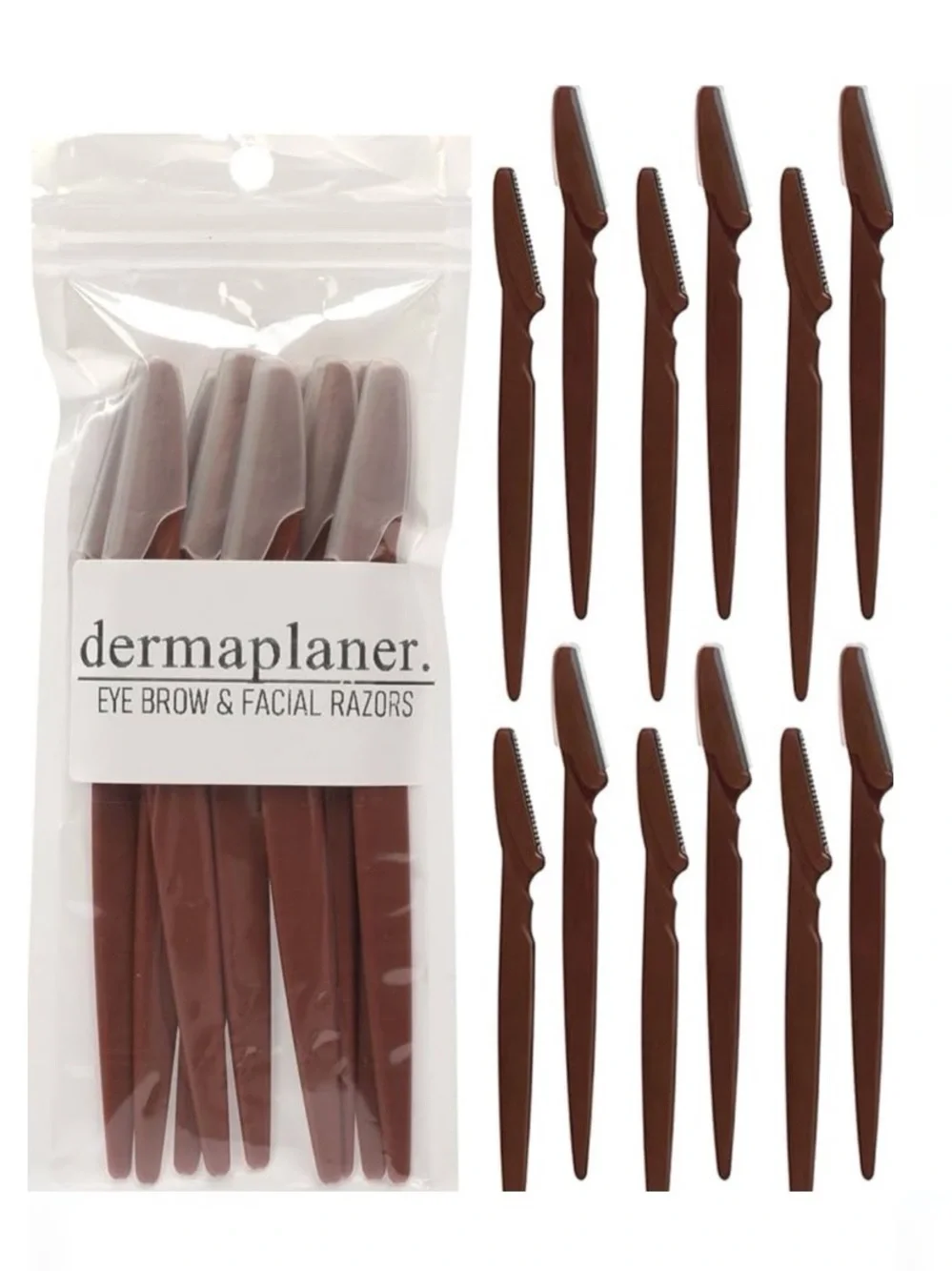 💞 New 12 Pack of Dermaplaner Eye Brow & Facial Dermal Plane Razors